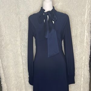 White House Black Market Navy long sleeve dress